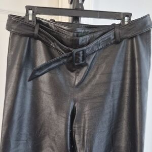Danier Black Leather Pants Womens Sz 12